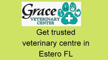 Get trusted veterinary centre in Estero FL