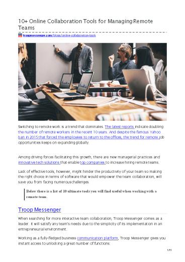10+ Online Collaboration Tools for Managing Remote Teams