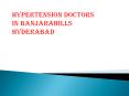 Hypertension Specialist in Banjarahills | Hypertension Doctors Banjarahills PowerPoint PPT Presentation