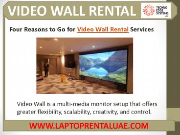 Reasons to Go for Video Wall Rental Services