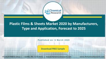 Plastic Films & Sheets Market 2020 by Manufacturers, Type and Application, Forecast to 2025