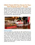 Which Theme Will You Choose For Your Kid’s Birthday Party? - TORQ03 PowerPoint PPT Presentation