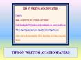 Tips on Writing Aviationpapers PowerPoint PPT Presentation