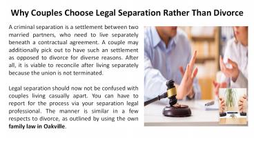Why Couples Choose Legal Separation Rather Than Divorce