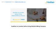 Qualities to consider before hiring Medical Billing Company