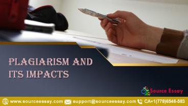 Plagiarism And What Are Its Impacts?