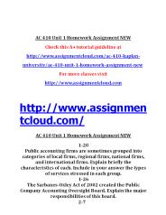 AC 410 Entire Course New