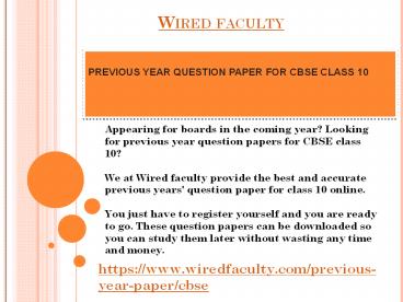 PREVIOUS YEAR QUESTION PAPER FOR CBSE CLASS 10