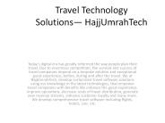 Travel Technology Solutions— HajjUmrahTech