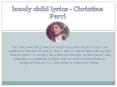 lonely child lyrics - Christina Perri PowerPoint PPT Presentation