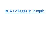 BCA Colleges in Punjab