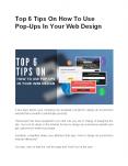 Top 6 Tips On How To Use Pop-Ups In Your Web Design PowerPoint PPT Presentation