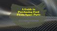 Ford Fiesta Spare Parts and Accessories - PartsBigboss.in