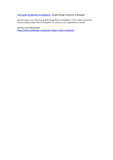 Top Graphic Design Firms In Bangalore - Graphic Design Companies In Bangalor