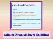 Aviation Research Paper Guidelines