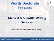 Medical and scientific writing services