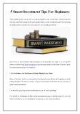 5 Smart Investment Tips For Beginners PowerPoint PPT Presentation