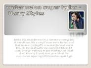 watermelon sugar lyrics - Harry Styles