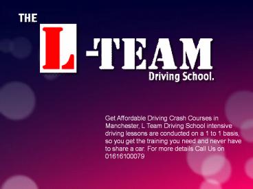 Affordable Driving Crash Courses in Manchester