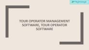 Tour Operator Management Software, Tour Operator Software