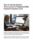 How To Set Up Email In WooCommerce? Explained With Popular Freemium Tools PowerPoint PPT Presentation