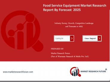 food service equipment market report