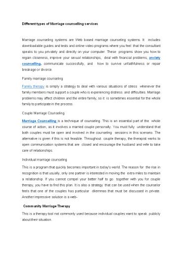 Domestic violence Counselling