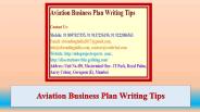 Aviation Business Plan Writing Tips