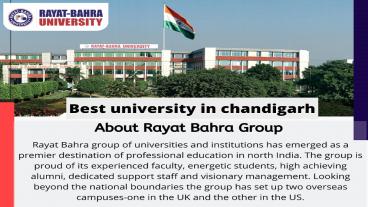 Best university in Chandigarh