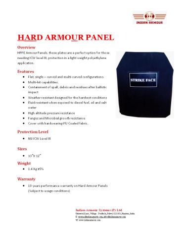 HARD ARMOUR PANEL