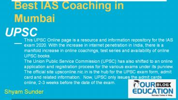 IAS Coaching in Mumbai
