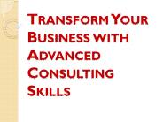 Transform Your Business with Advanced Consulting Skills