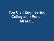 Top Civil Engineering Colleges in Pune - MITAOE