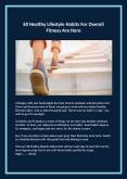 30 Healthy Lifestyle Habits For Overall Fitness Are Here PowerPoint PPT Presentation