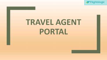 Travel Agent Portal