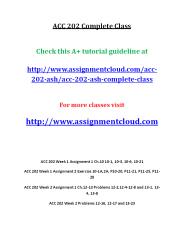 ACC 202 Entire Course NEW