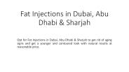 Fat Injections in Dubai, Abu Dhabi & Sharjah