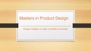Masters in Product Design - Avantika University