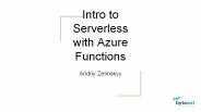 Intro to Serverless with Azure Functions