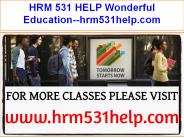 HRM 531 HELP Wonderful Education--hrm531help.com