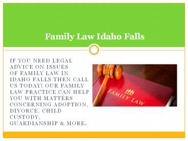 Family Law Idaho Falls