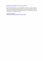 Best Electrical Brochure Design - Electrical Engineering Brochure