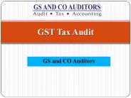 GST Tax Audit |  GS and CO Auditors