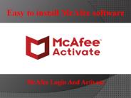 Easy to install McAfee software