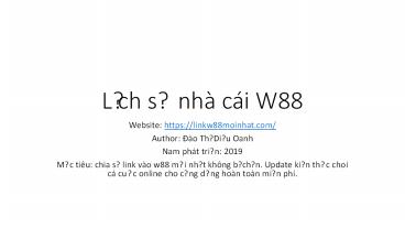 Lịch sử nhà cái W88