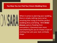 Top Ways You Can Find Your Dream Wedding Dress