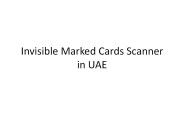 Invisible Marked Cards Scannerin UAE