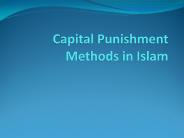 Capital Punishment Methods in Islam