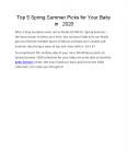 Top 5 Spring Summer Picks for Your Baby in 2020 PowerPoint PPT Presentation