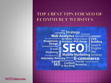 Top 4 Best Tips for SEO of Ecommerce Websites